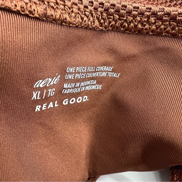 Aerie NWT Shine Pique Strappy Back One Piece Swimsuit in Bundle size XL - Picture 7 of 9